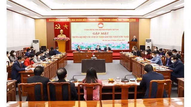 Vue d’ensemble de la rencontre à Hanoi, le 29 décembre. Photo : VNA.