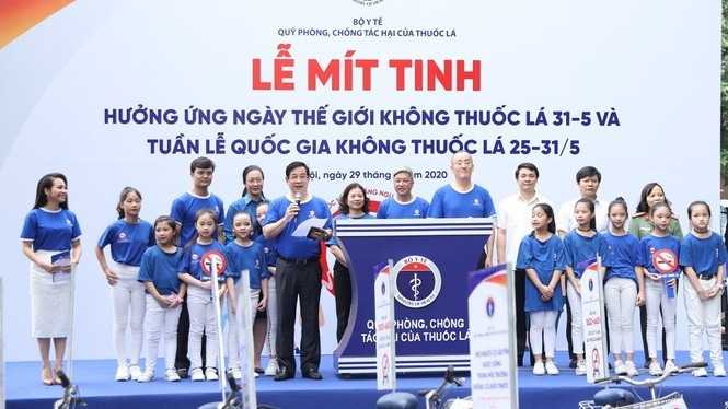 Cérémonie de lancement de la Semaine nationale sans tabac 2020. Photo : Tienphong.vn.