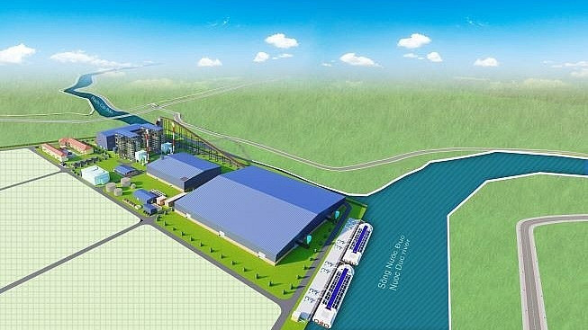 Dessin de la centrale électrique de balle de riz de Hâu Giang. Photo : congthuong.vn