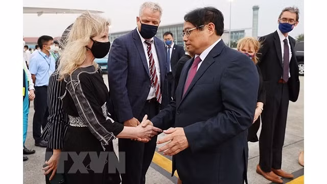 Le Premier ministre vietnamien, Pham Minh Chinh, avant sa tournée aux États-Unis. Photo : VNA.