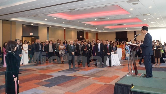 L’ambassadeur vietnamien au Canada, Tô Anh Dung, prend la parole. Photo: VNA.