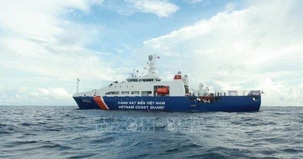 Le navire de la Garde-côte du Vietnam immatriculé 8001. Photo : VNA.