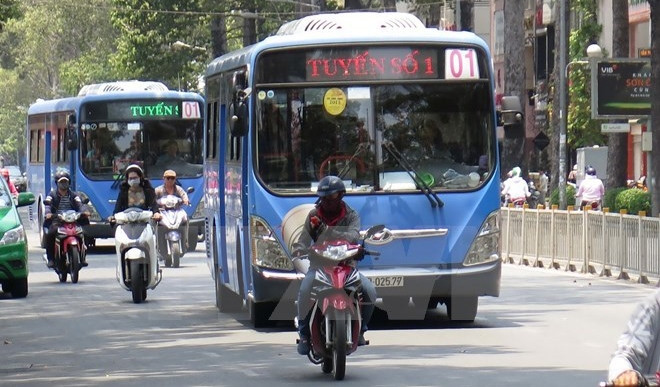 Un bus à Hô Chi Minh-Ville. Photo: VNA.
