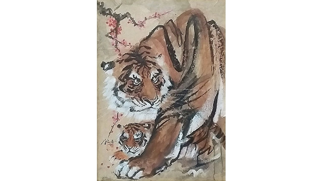 La toile ayant trait au seigneur de la jungle. Photo: VOV