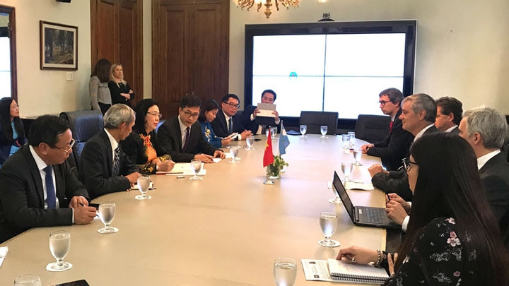 La délégation de Hanoi travaille avec le Ministère argentin de l'Agriculture. Photo : HNM.