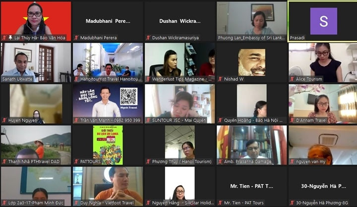 Webinaire pour montrer les perspectives touristiques au Sri Lanka. Photo : bvhttdl.gov.vn