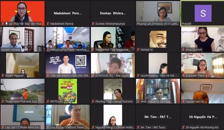 Webinaire pour montrer les perspectives touristiques au Sri Lanka. Photo : bvhttdl.gov.vn
