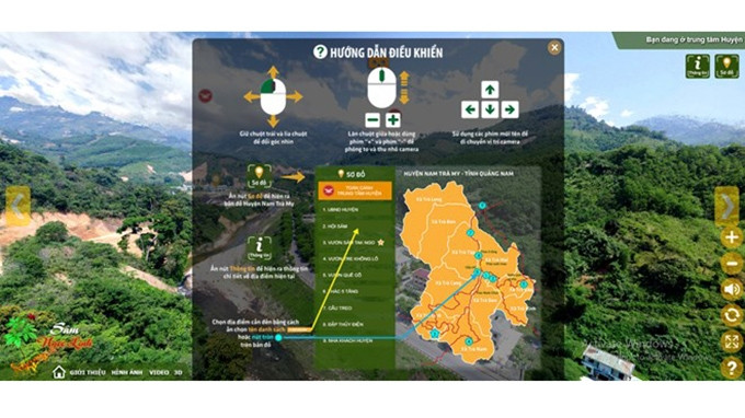 Le portail de la réalité virtuelle de la zone de production du ginseng de Ngoc Linh. Photo : VNA