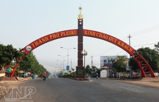 A l’entrée de la ville de Pleiku