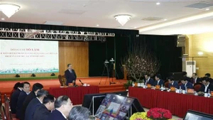 Lors de la séance de travail. Photo : VNA.