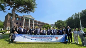 Une délégation du Comité central de l’Union de la jeunesse communiste Ho Chi Minh a participé au programme de formation agricole avancée et à l’échange de jeunes ruraux Vietnam-R. de Corée.Photo : Département des Affaires internationales du Comité central de l’Union de la jeunesse communiste Ho Chi Minh 