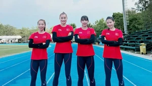 Équipe féminine vietnamienne du relais 4x400 m. Photo : nhandan.vn