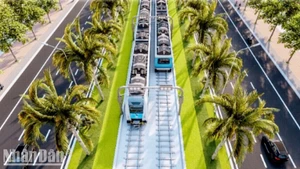 Vue d’ensemble du projet de la première section de la ligne de métro urbain à Phu Quoc. Photo: nhandan.vn