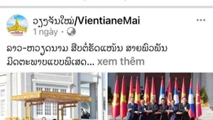 Le journal Vientiane Mai. Photo : capture d'écran
