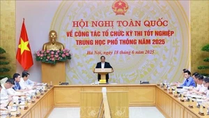 Le Premier ministre vietnamien Pham Minh Chinh lors de la conférence. Photo : VNA. 