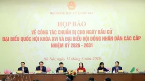 Le Conseil électoral national (CEN) a tenu une conférence de presse le 12 mars concernant les préparatifs des élections de la 16e législature de l’Assemblée nationale et des Conseils populaires de tous les échelons pour le mandat 2026-2031. Photo : VNA