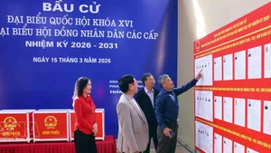 Les préparatifs du scrutin pratiquement achevés. Photo : VNA. 