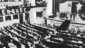 Première session de la 1ʳᵉ législature de l’Assemblée nationale, la première Assemblée nationale de la République démocratique du Vietnam après les élections générales. Photo d’archive. 