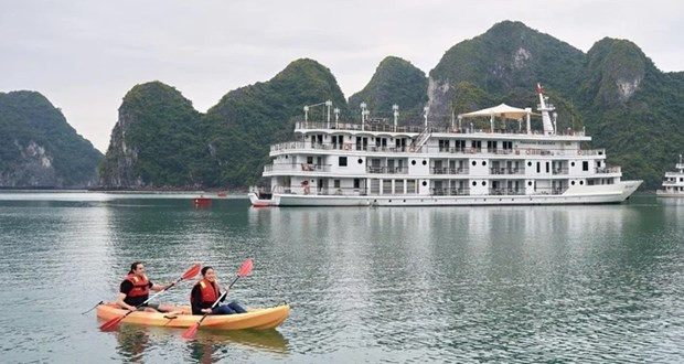 Baie de Ha Long (dans la province de Quang Ninh, au Nord-Est du Vietnam). Photo : VNA.
