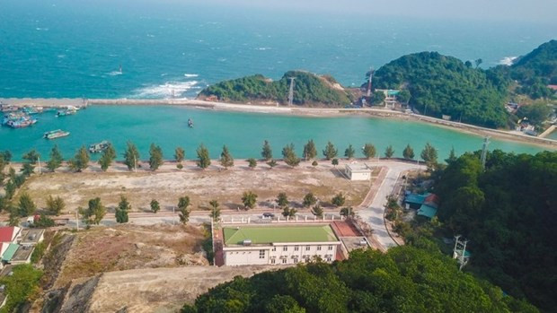 L'école publique de l'île Trân. Photo : VOV.