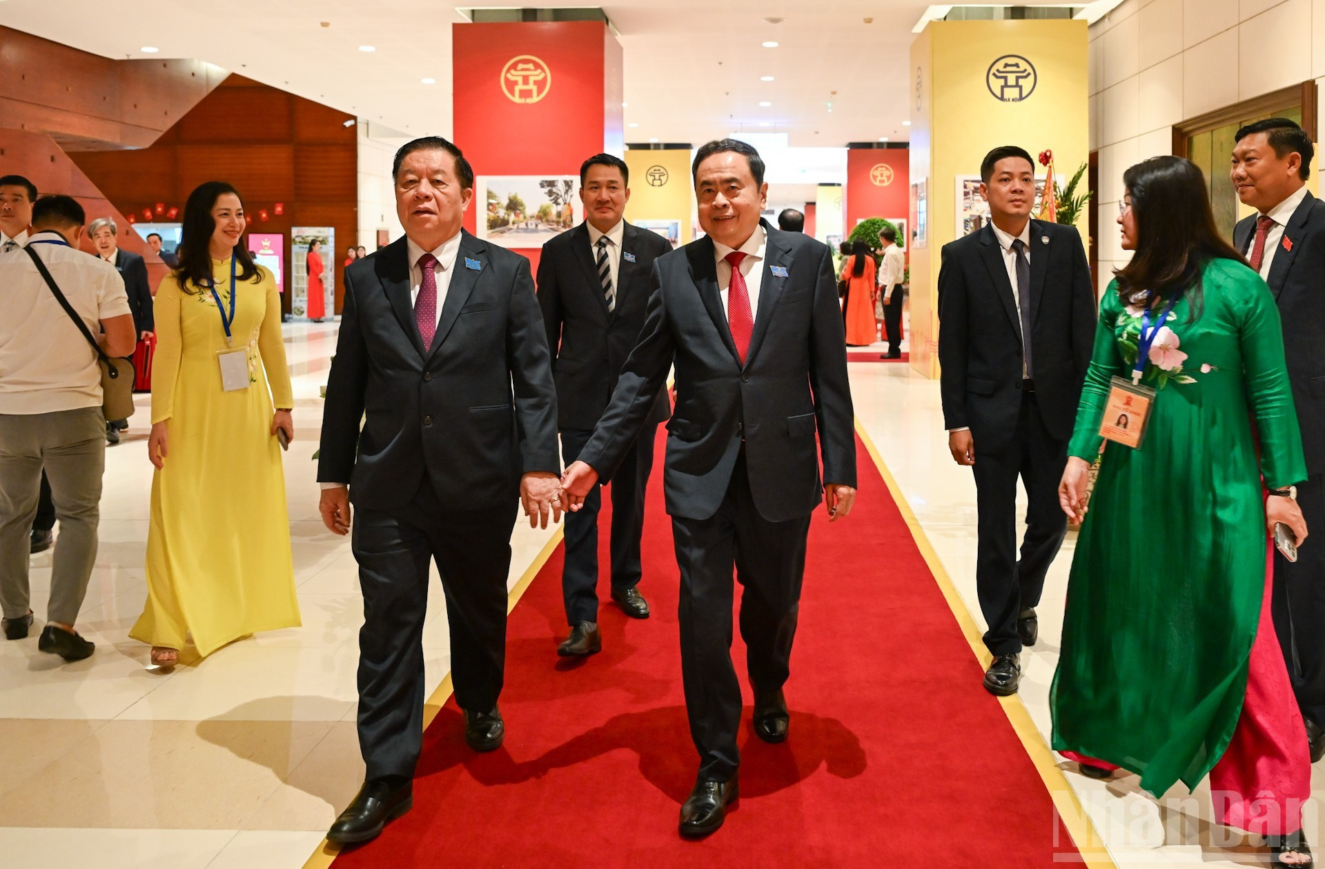 Le président de l'Assemblée nationale, Tran Thanh Man, assiste au 18ᵉ Congrès de l’organisation du Parti de Hanoï, pour le mandat 2025-2030. Photo: NDEL image-8-4780.jpg