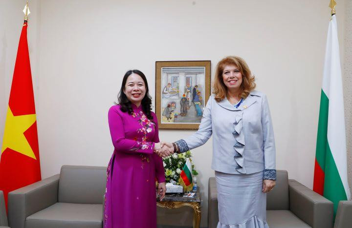 La Vice-Présidente vietnamienne et la Vice-Présidente bulgare, Iliana Iotova. Photo : Ministère vietnamien des Affaires estrangères. La Vice-Présidente vietnamienne et la Vice-Présidente bulgare, Iliana Iotova. Photo : Ministère vietnamien des Affaires estrangères.