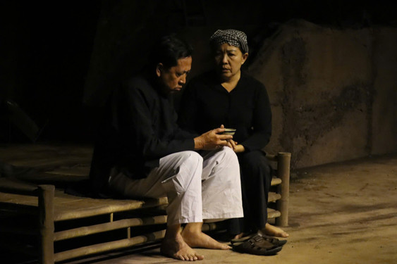 Une scène dans le programme de théâtre expérientiel sur la « Terre d’acier ». Photo : LQD.