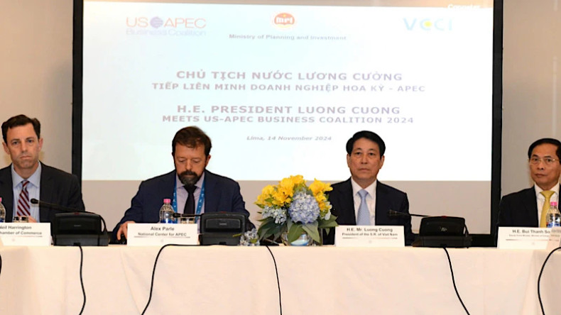 Le président vietnamien Luong Cuong assiste à l'ẽvénement. Le président vietnamien Luong Cuong assiste à l'ẽvénement.