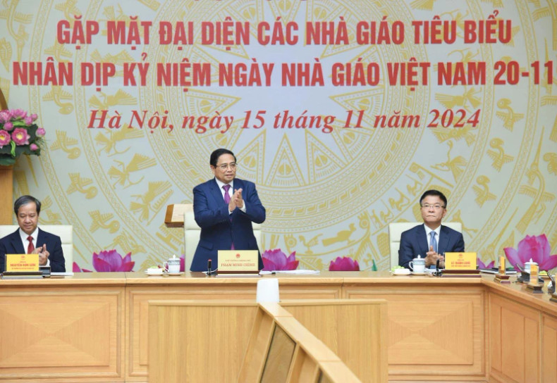 Le Premier ministre Pham Minh Chinh lors de l'é vé nement. Photo : NDEL.