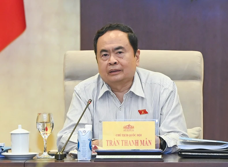 Le président de l'Assemblée nationale, Trân Thanh Mân, prend la parole. Le président de l'Assemblée nationale, Trân Thanh Mân, prend la parole.
