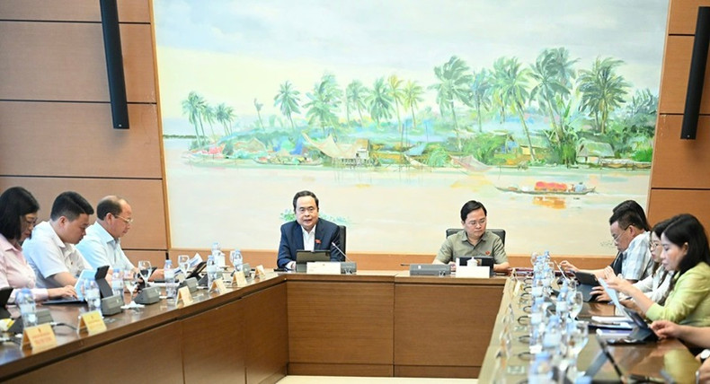 Le président de l'Assemblée nationale Tran Thanh Man lors du débat. Photo : Quochoi Le président de l'Assemblée nationale Tran Thanh Man lors du débat. Photo : Quochoi
