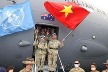 En mai 2022, le Vietnam a envoyé la première équipe du génie pour participer aux opérations de maintien de la paix de l'ONU. Photo : VNA