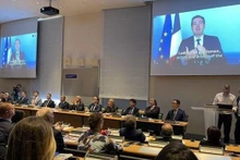 Le ministre délégué auprès du ministre de l’Europe et des Affaires étrangères, chargé du Commerce extérieur, de l’Attractivité et des Français de l’étranger, Olivier Becht, lors de l’événement. Photo : VNA. 