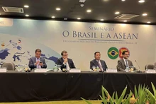 Lors de la conférence intitulée « le Brésil et l’ASEAN ». Photo: baoquocte