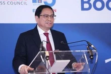 Le Premier ministre Pham Minh Chinh lors du Sommet d’affaires ASEAN - Union européenne. Photo : VNA.