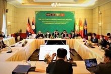 Lors de la 14e réunion des ministres de l'Économie du Cambodge, du Laos, du Myanmar et du Vietnam (CLMV-EMM 14). Photo:VNA