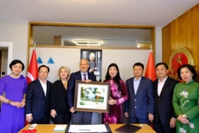Lors de la rencontre entre la délégation de Hanoï et le bureau consulaire d’honneur du Vietnam à Istanbul. Photo: HAUFO