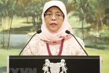 La présidente de Singapour Halimah Yacob. Photo : VNA