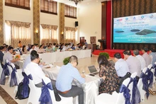 Les délégués lors de l'événement de lancement du projet vendredi dans la ville de Rach Gia, province de Kiên Giang (sud). Photo : baoquocte.
