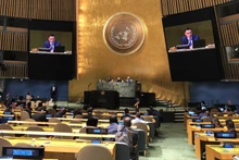 L’ambassadeur vietnamien Dang Hoang Giang, représentant permanent du Vietnam auprès de l’ONU, préside l’ouverture du débat général. Photo : baoquocte.