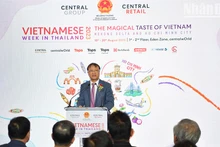 Le vice-ministre vietnamien de l’Industrie et du Commerce, Dô Thang Hai, prend la parole lors de l’évènement. Photo : NDEL.
