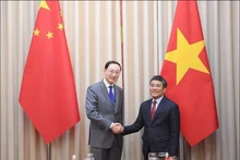 Le vice-ministre permanent des Affaires étrangères et secrétaire général du Comité directeur pour la coopération bilatérale Vietnam-Chine Nguyên Minh Vu (droite) et e vice-ministre chinois des Affaires étrangères et secrétaire général du Comité directeur pour la coopération bilatérale Chine-Vietnam, Sun Weidong. Photo : VNA.
