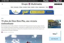 Article du journal uruguayen Grupo R Multimedio saluant la Victoire de Dien Bien Phu. Photo : VNA.