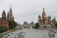Les forces de l'ordre russes se sont déployées sur la Place Rouge à Moscou, le 24 juin. Photo : Xinhua/VNA.