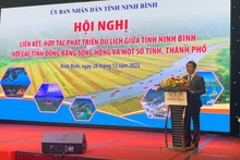Le président du Comité populaire de la province de Ninh Binh, Trân Song Tùng, prend la parole lors de la réunion. Photo : Bnews.