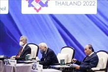 Le Président Nguyên Xuân Phuc au dialogue entre les dirigeants de l’APEC et l’ABAC. Photo : VNA.