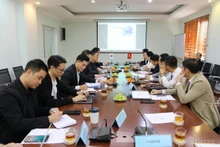 Réunion au siège de l’Institut de recherche mécanique du Vietnam. Photo : congthuong