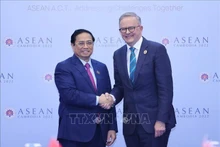 Le Premier ministre vietnamien, Pham Minh Chinh (à gauche) et son homologue australien, Anthony Albanese (à droite). Photo : VNA.