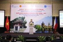 Le vice-ministre de l’Industrie et du Commerce, Dô Thang Hai, prend la parole lors du forum. Photo : moit.gov.vn