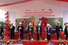 Cérémonie de lancement des travaux de l’usine de composants aéronautiques du sud-coréen KP Aero Industries à Dà Nang. Photo : VNA.